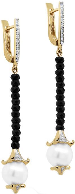 

Серьги подвески из желтого золота с бриллиантом Kabarovsky 12-21319-1500, 12-21319-1500