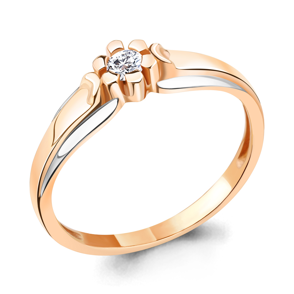 

Кольцо из серебра с фианитом р.  Aquamarine 68995А_925_з, 68995А_925_з
