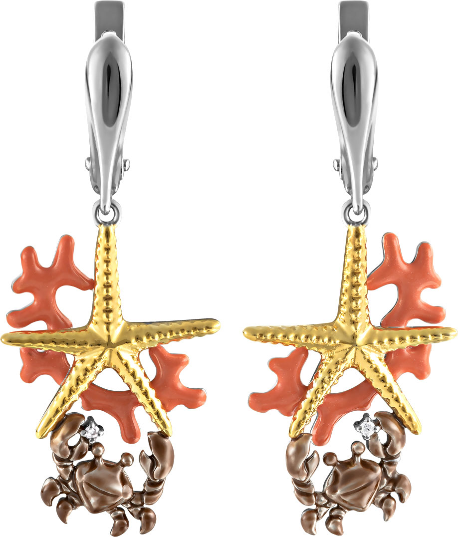 

Серьги из серебра с фианитом swarovski Kabarovsky 12-218-7901, 12-218-7901