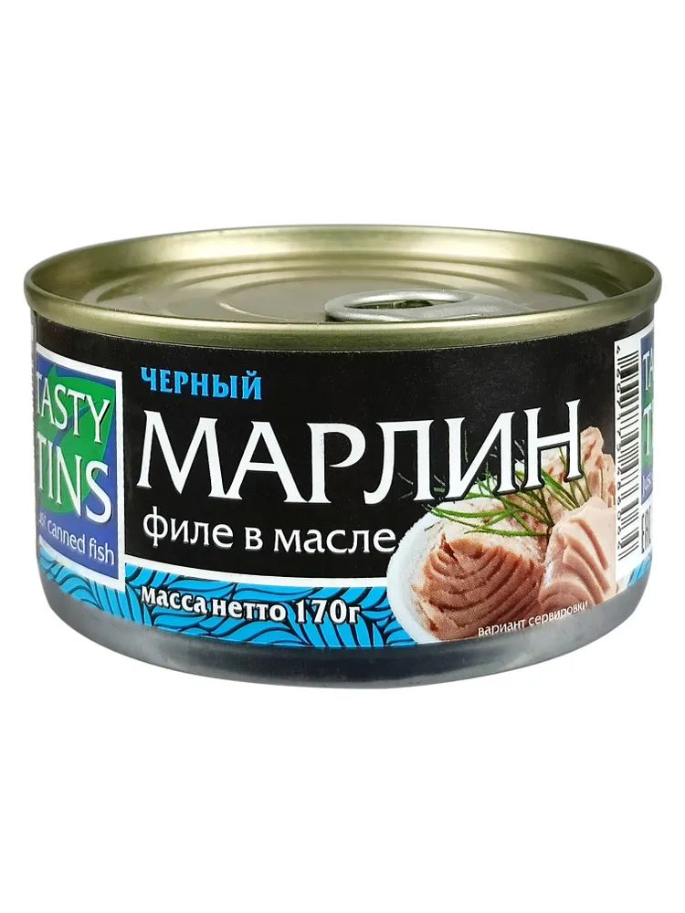 

Марлин Tasty Tins натуральный филе в масле 170 г