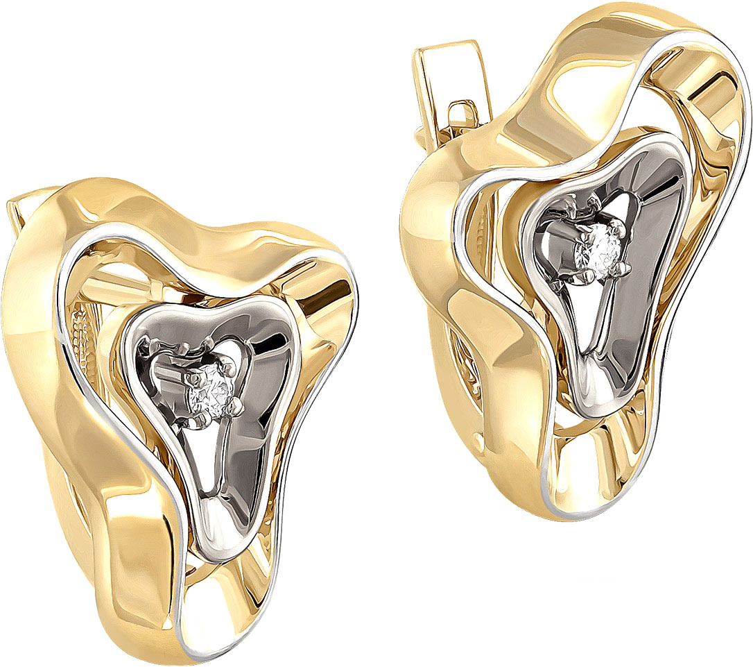 

Серьги из желтого золота с бриллиантом Kabarovsky 12-2999-1000, 12-2999-1000