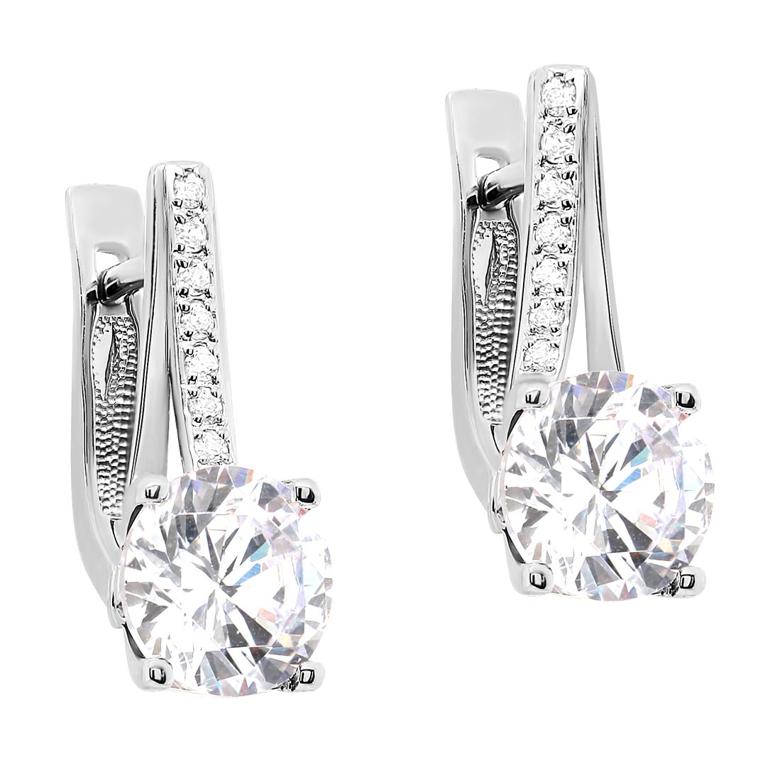 

Серьги из серебра с фианитом Kabarovsky 12-380-7900, 12-380-7900