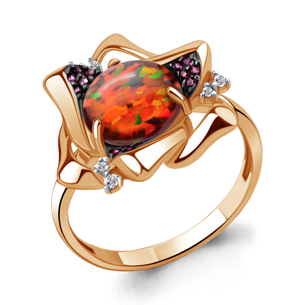 

Кольцо из серебра с опалом р. , Aquamarine 6900187В_925_з, 6900187В_925_з