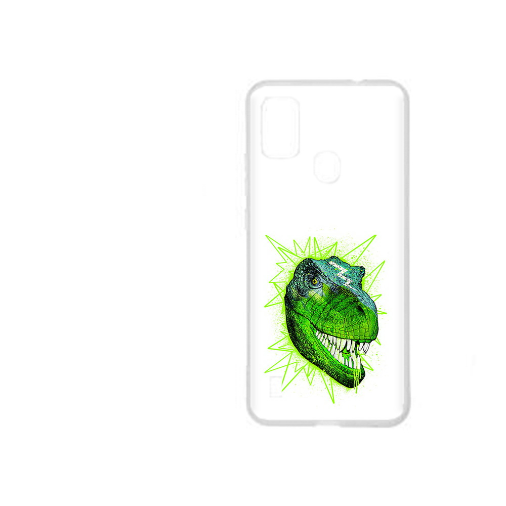 Чехол MyPads Tocco для ZTE Blade A51 зеленый динозавр (PT160198.458.358)