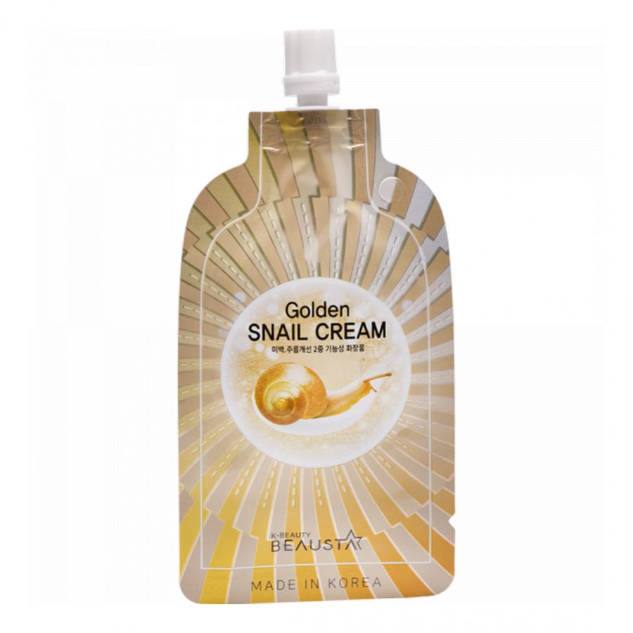 Крем BEAUSTA для лица регенерирующий с муцином улитки Golden Snail Cream 15 мл