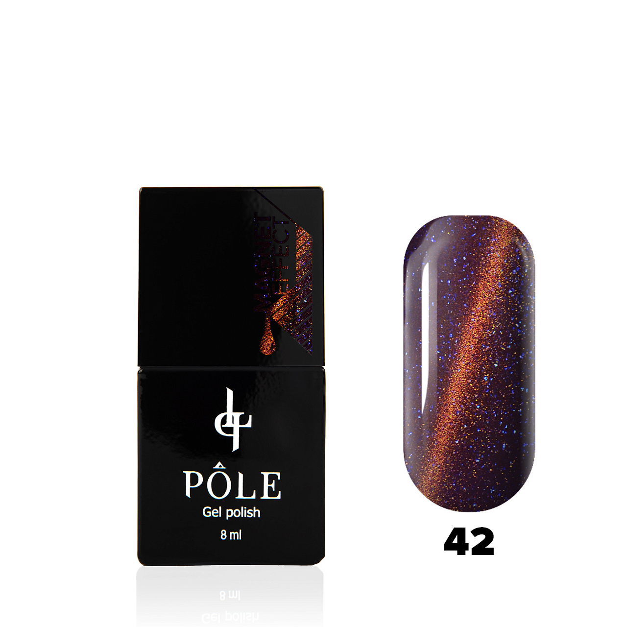 

Гель-лак POLE - кошачий глаз №42 - спелая слива (8 мл.)