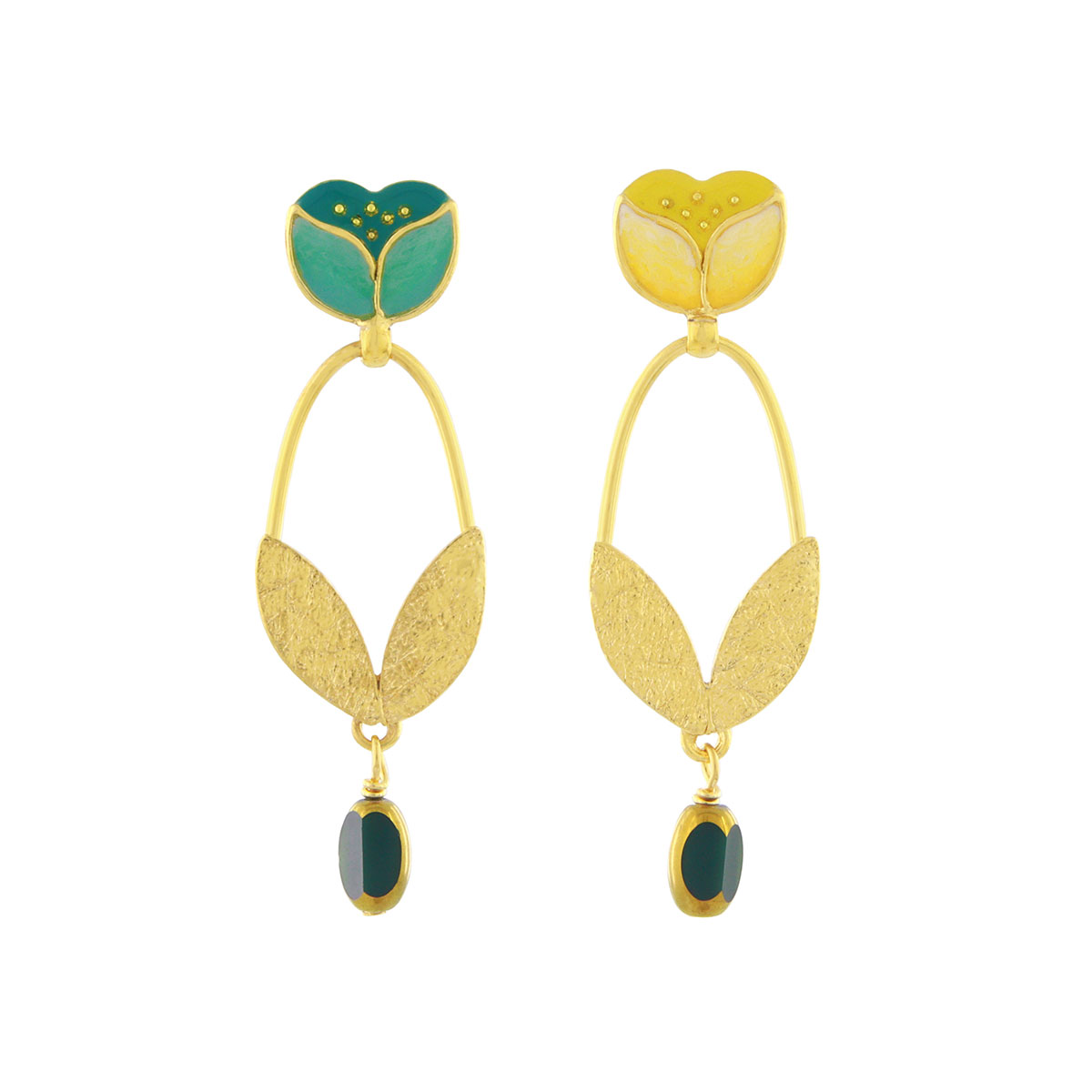 

Серьги подвески из бижутерного сплава TARATATA TT-H24-02954-20M, бусины/смола, TT-H24-02954-20M