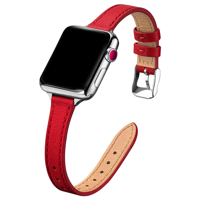 

Ремешок кожаный, Пианел для apple watch Red, 38mm 40mm 41mm, Красный, 439 Pro