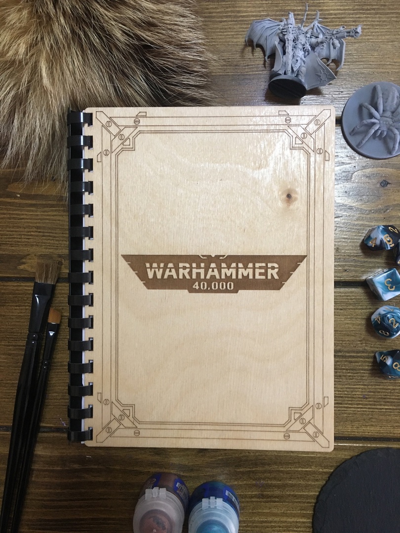 

Деревянный блокнот А5 "Warhammer", 60 листов, без разлиновки