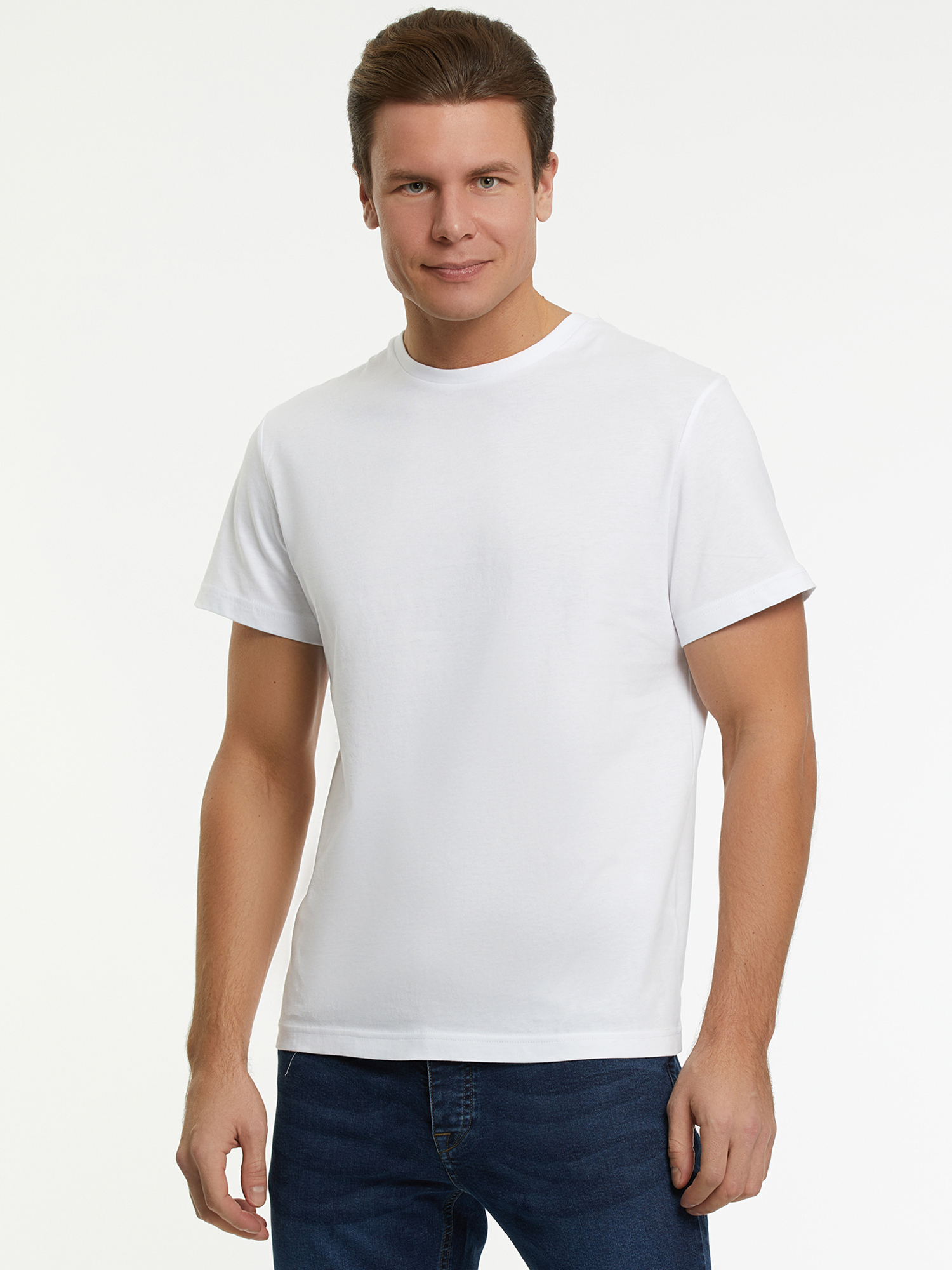 

Футболка мужская oodji 5L641001M белая 2XL, 5L641001M