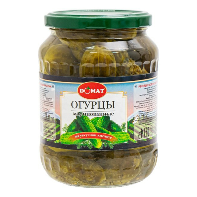 

Огурцы Domat маринованные 680 г