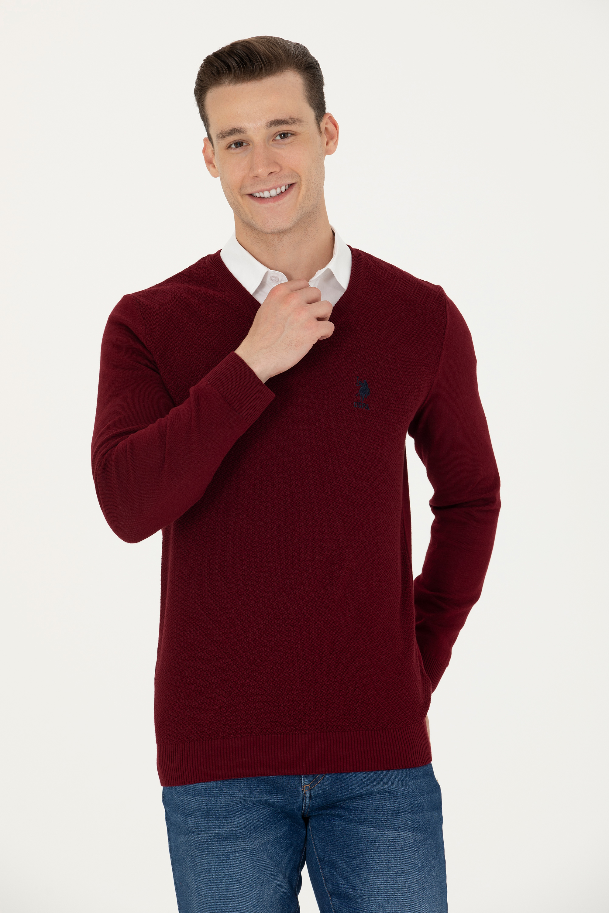 

Пуловер мужской US Polo G081SZ0TK0TCDUNI-BSK23 бордовый M, G081SZ0TK0TCDUNI-BSK23