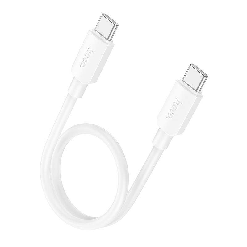 

Кабель Type-C на Type-C, HOCO, X96, 0.25м, 60W, белый