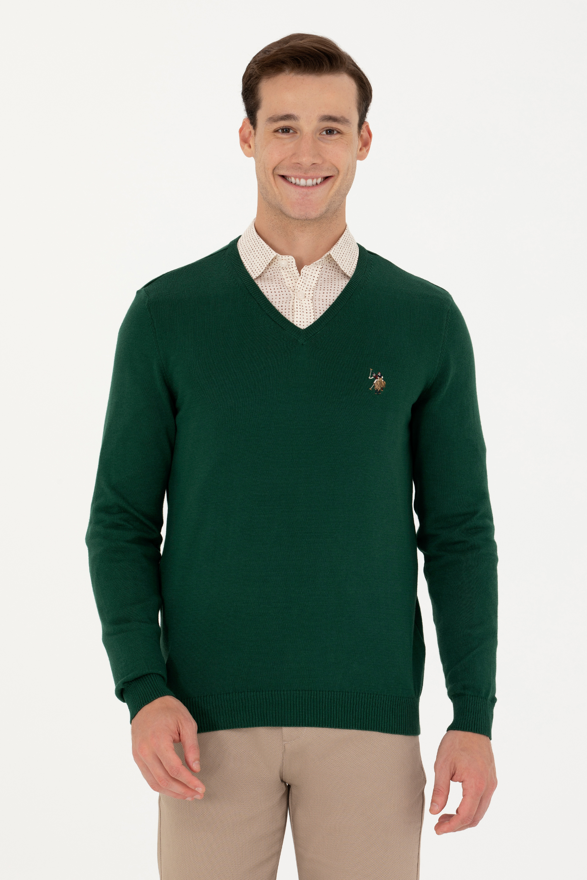 

Пуловер мужской US Polo G081SZ0TK0TD03-BSK23 зеленый L, G081SZ0TK0TD03-BSK23