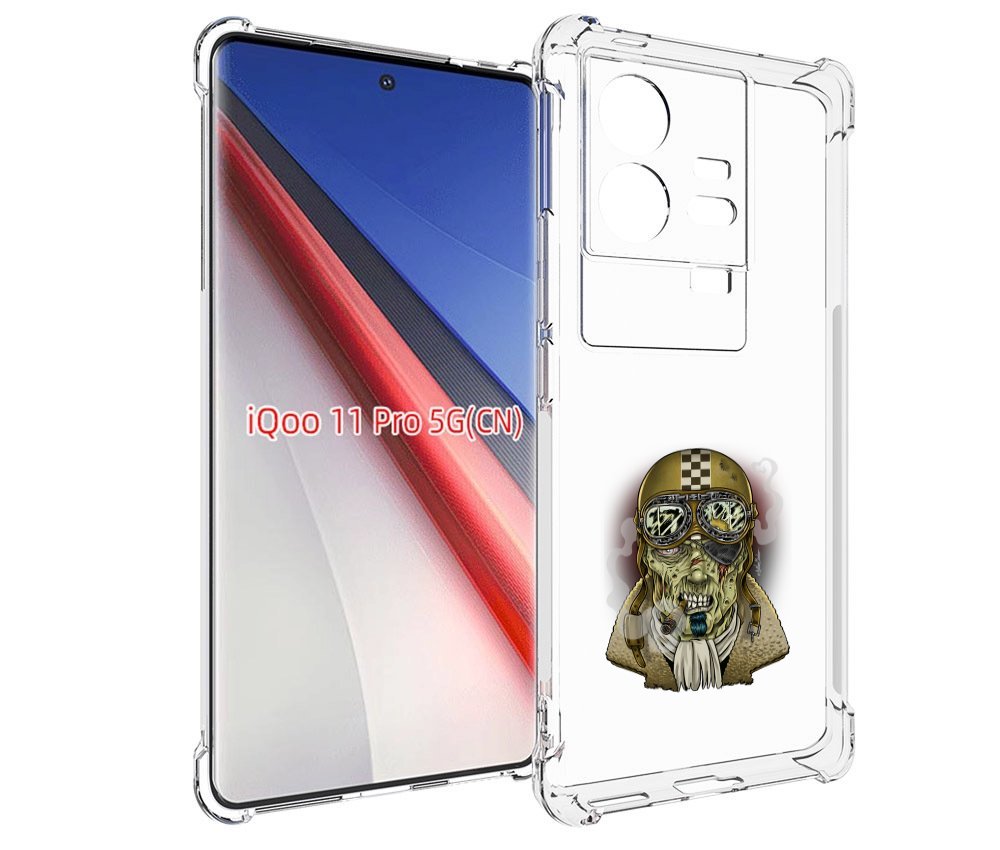 

Чехол бампер MyPads военный зомби для Vivo iQOO 11 Pro противоуд..., Прозрачный, Tocco