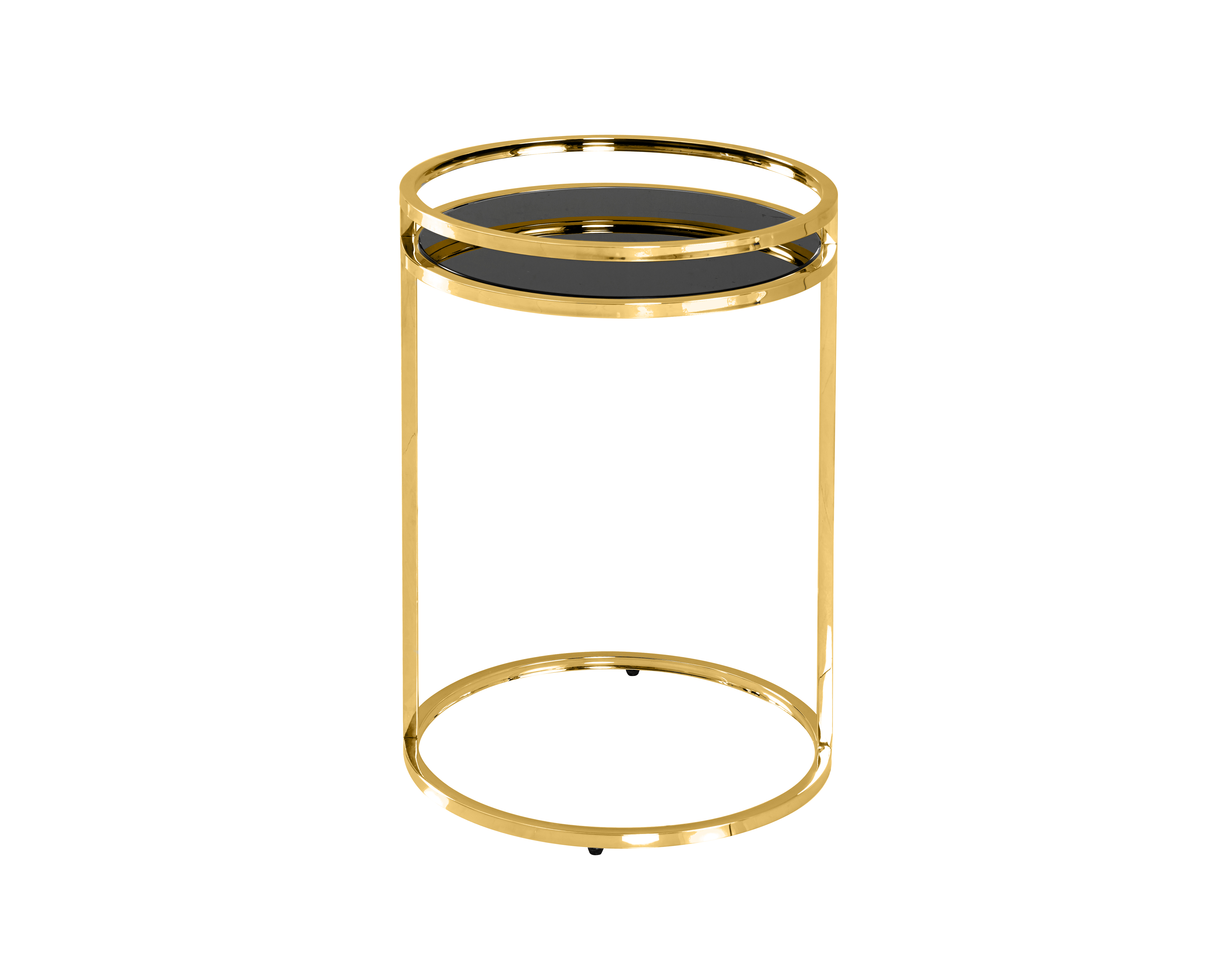 

Журнальный столик Stool Group Гестия 41х60 , стекло черное, сталь золото, Гестия