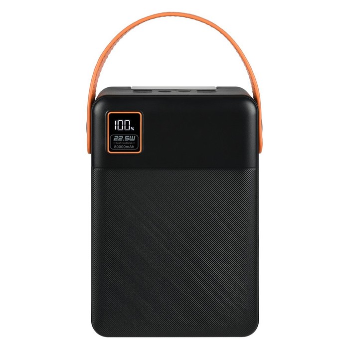

Внешний аккумулятор TFN Porta LCD PD, 80000 мАч, 2 USB, Type-C, microUSB, черный