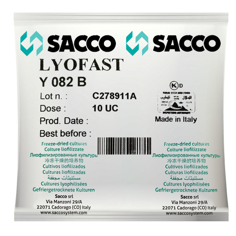 Закваска для сыра Sacco Y 080, 082, 084, 086B - термофильная 10U на 1000 литров молока