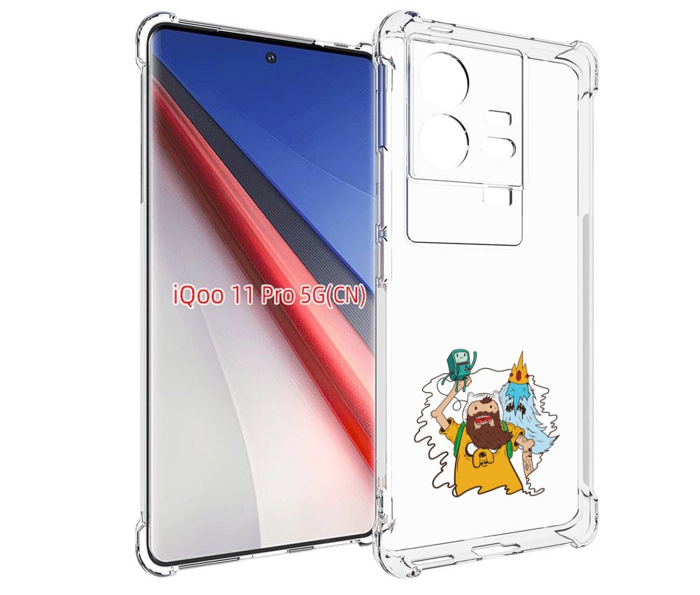 

Чехол бампер MyPads время приключений старый Финн для Vivo iQOO ..., Прозрачный, Tocco