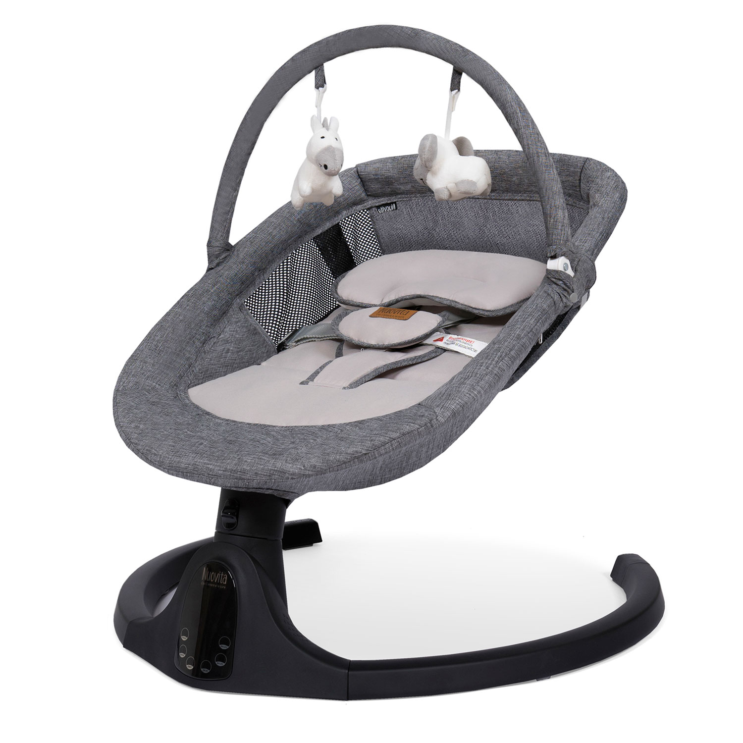 Электрокачели Nuovita Шезлонг Mistero MS2, УТ-0004095 Nero, Nero/Черный, Черный