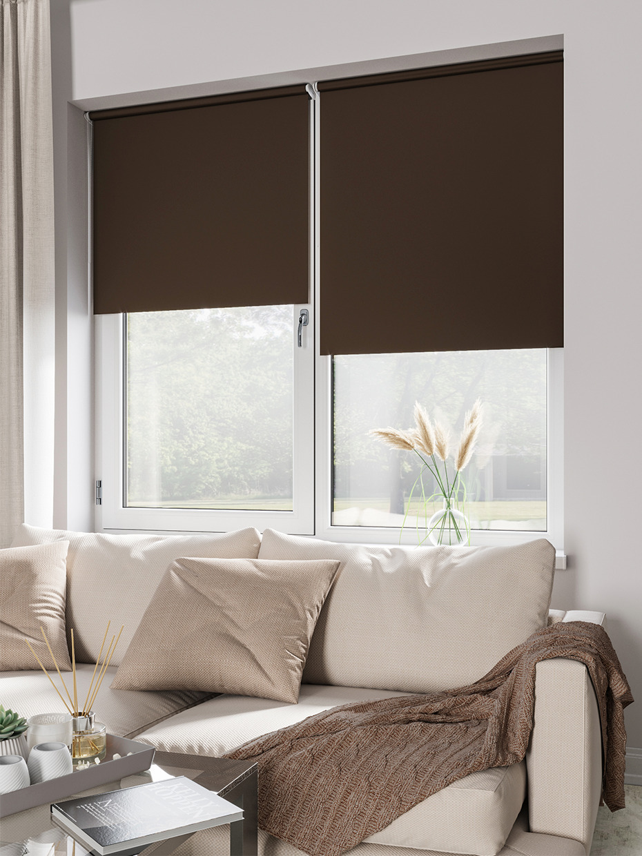 

Рулонная штора LEGRAND БЛЭКАУТ/ BLACKOUT 47*175 шоколад, БЛЭКАУТ