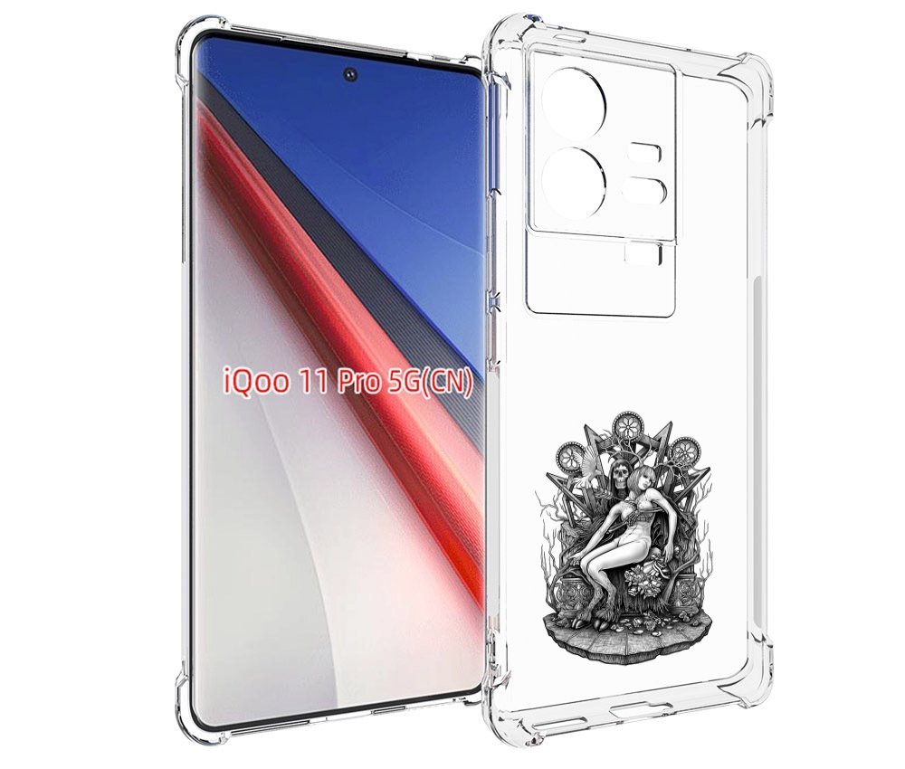 

Чехол бампер MyPads девушка на троне для Vivo iQOO 11 Pro против..., Прозрачный, Tocco