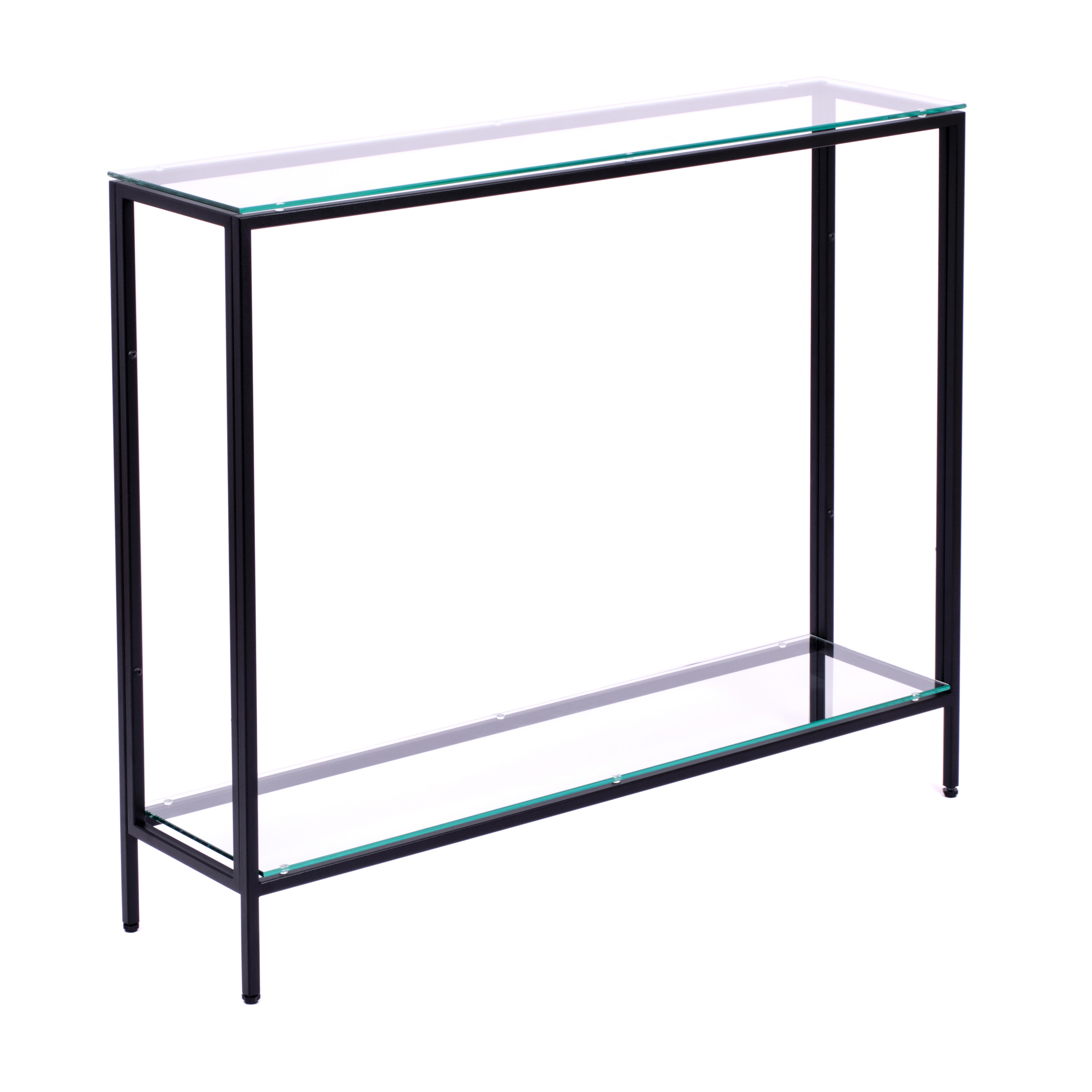 Консольный стол 1082-CB clear черный муар AllConsoles 100x25x80