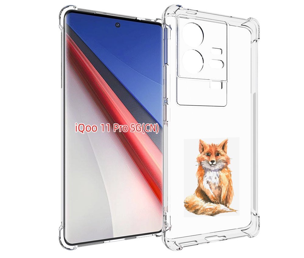 

Чехол бампер MyPads детская лиса для Vivo iQOO 11 Pro противоуда..., Прозрачный, Tocco