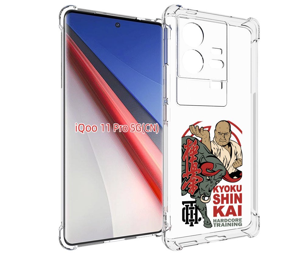 

Чехол бампер MyPads единоборства рисунок для Vivo iQOO 11 Pro пр..., Прозрачный, Tocco