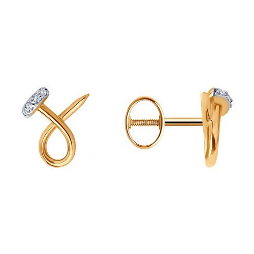 

Серьги пусеты из золота TEO MAORI 8200413, 8200413