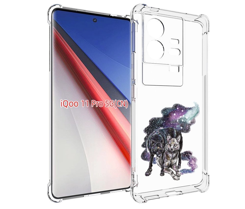 

Чехол бампер MyPads звездные волки для Vivo iQOO 11 Pro противоу..., Прозрачный, Tocco