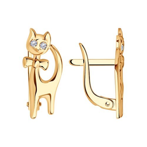 

Серьги из золота TEO MAORI 825005, фианит, 825005