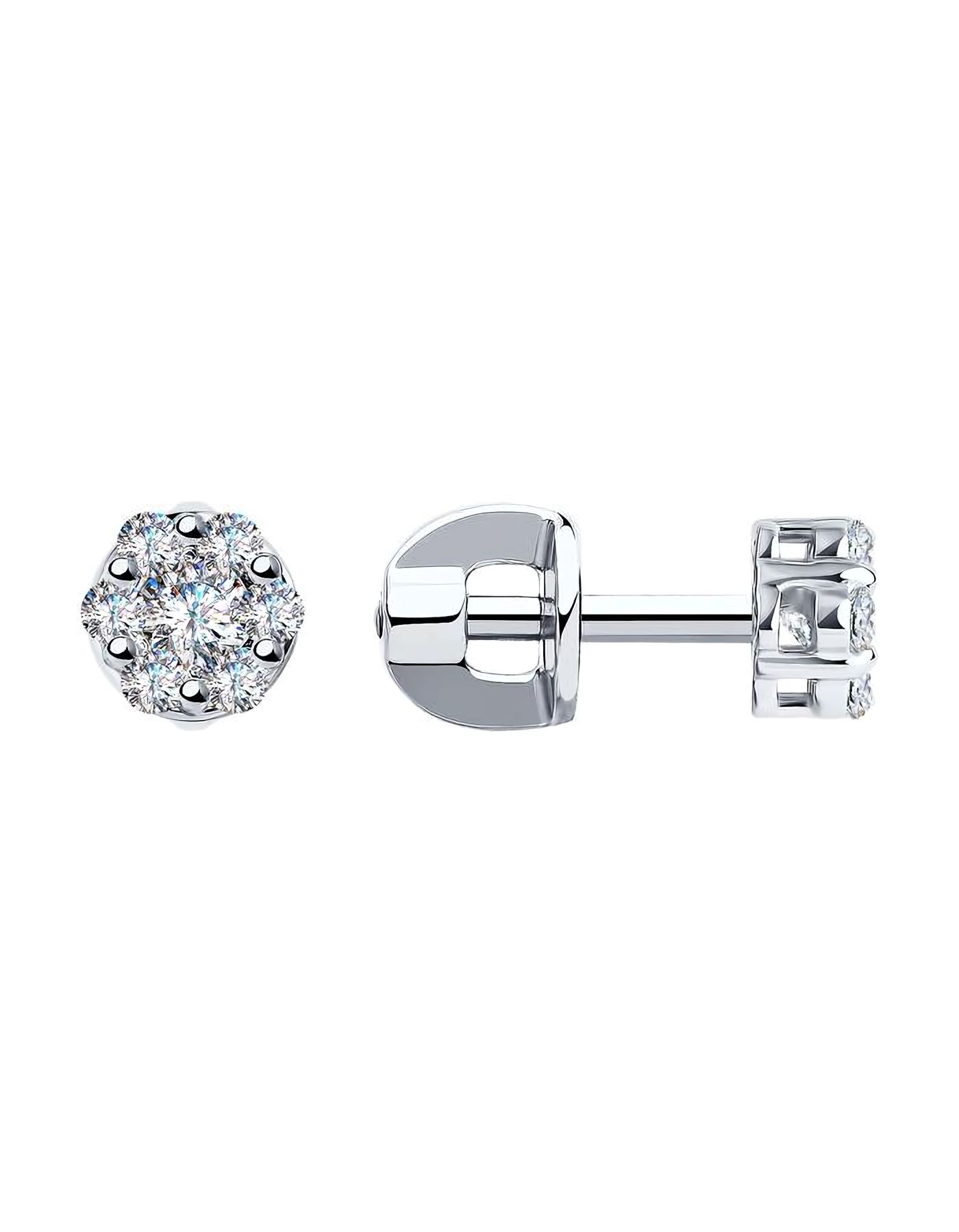 

Серьги пусеты из золота TEO MAORI 825796, фианит, 825796