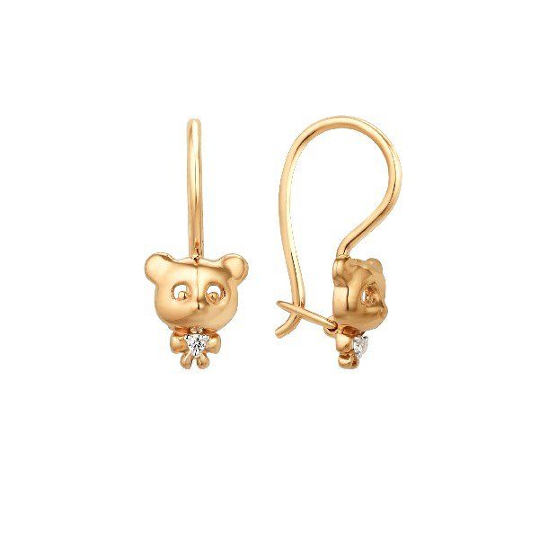

Серьги из золота TEO MAORI 8002235-1100, фианит, 8002235-1100