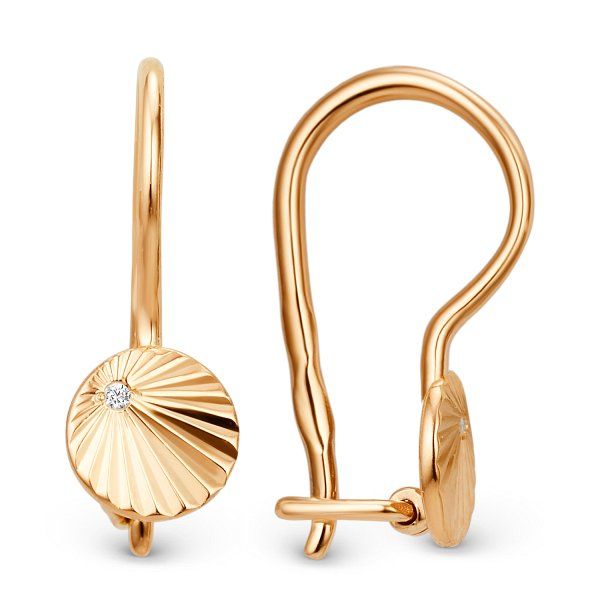

Серьги из золота TEO MAORI 8013622-1100, фианит, 8013622-1100