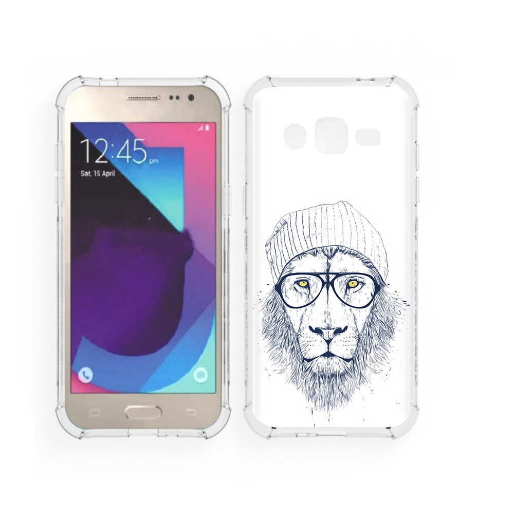 

Чехол MyPads Tocco для Samsung Galaxy J2 хиппи лев (PT226924.572.663), Прозрачный, Tocco