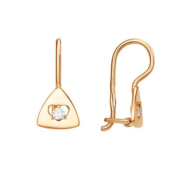 

Серьги из золота TEO MAORI 8015602-1110, фианит, 8015602-1110
