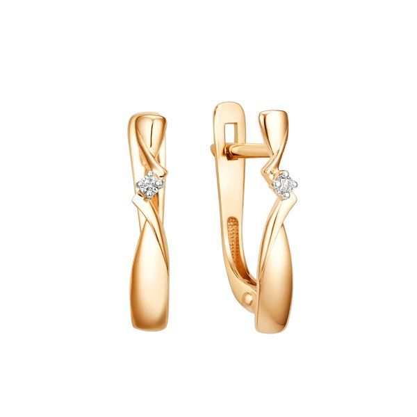 

Серьги из золота TEO MAORI 8018042-1102, фианит, 8018042-1102
