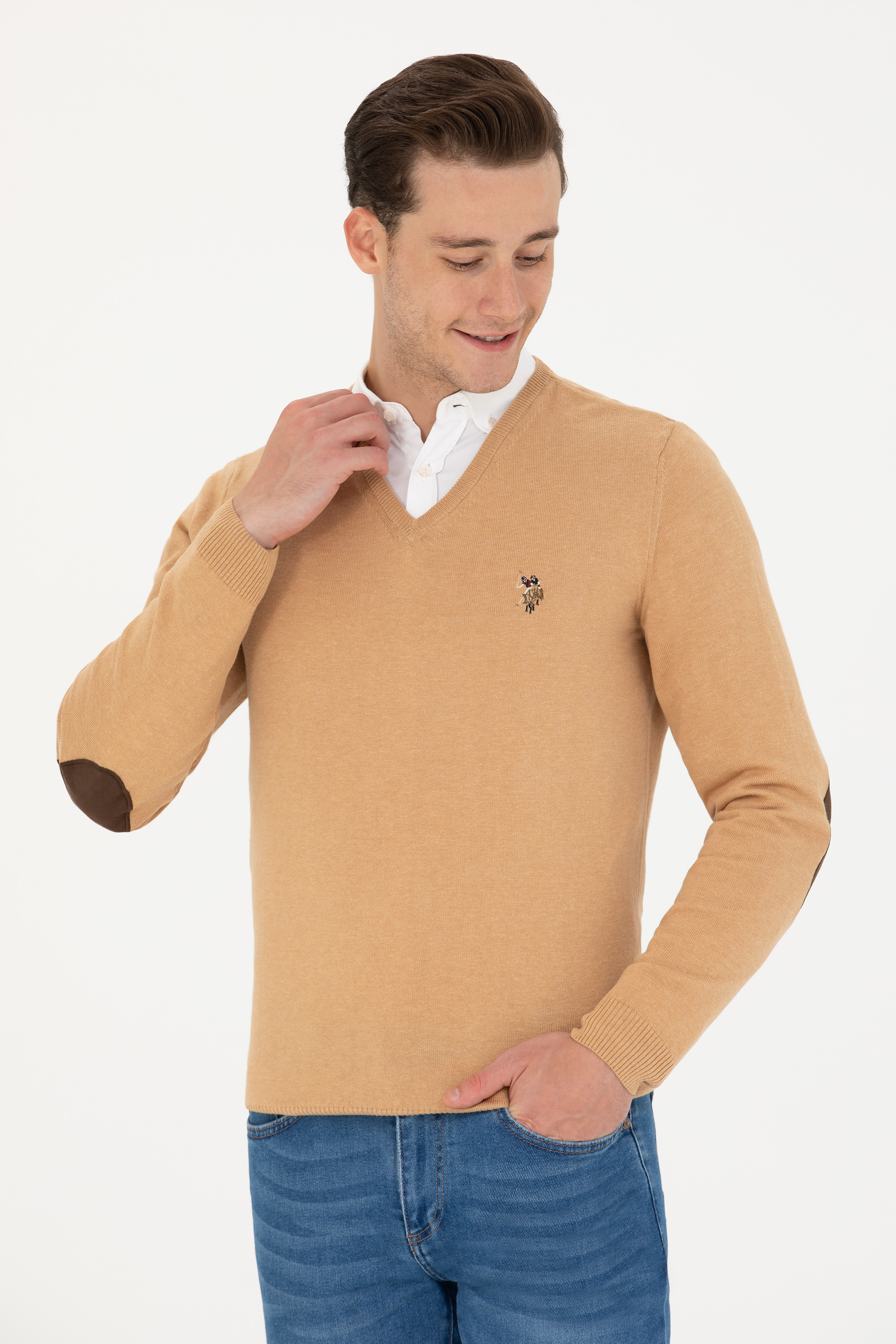 

Пуловер мужской US Polo G081SZ0TK0TD03-BSK23 бежевый XL, G081SZ0TK0TD03-BSK23