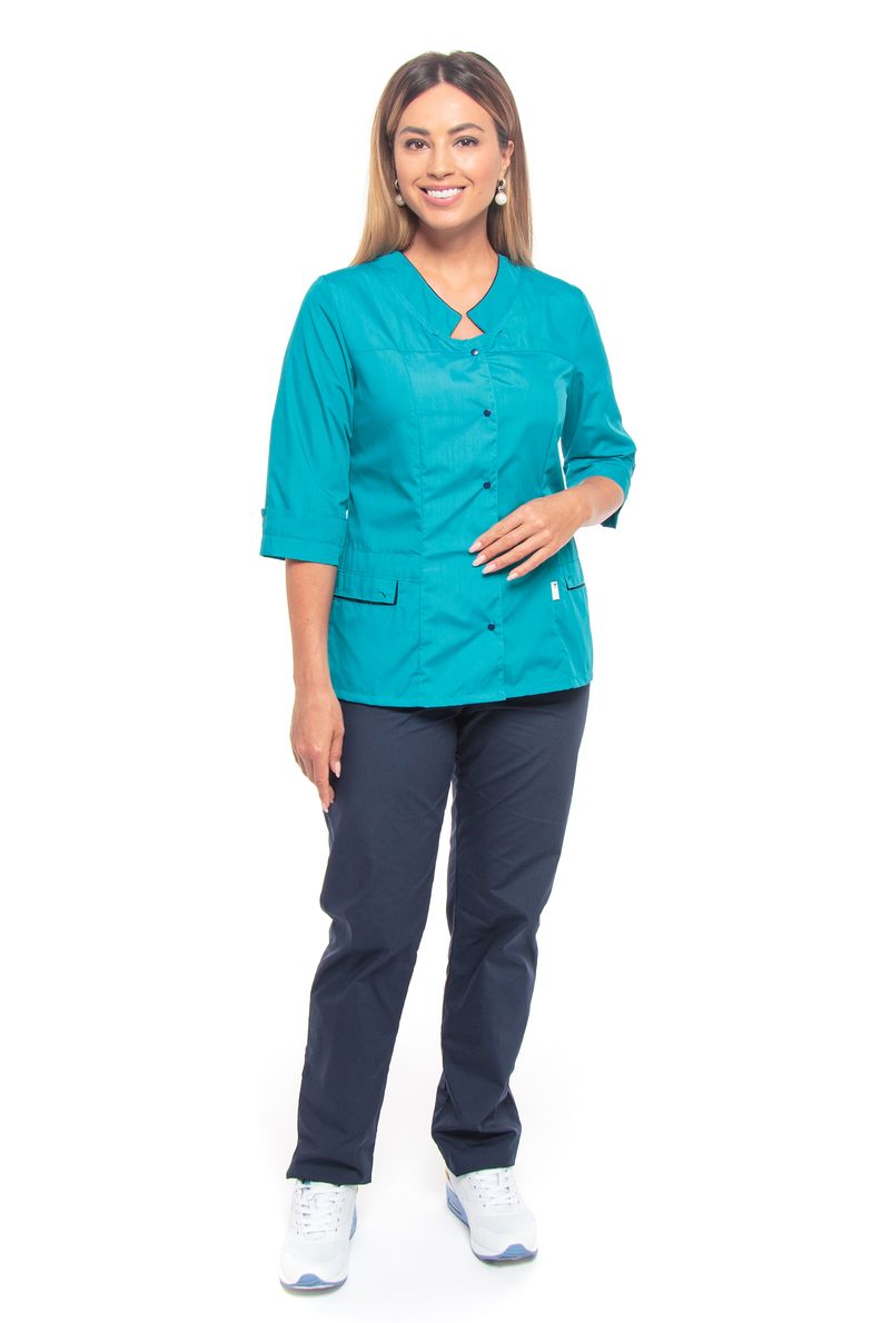 

Костюм медицинский женский MedicalWear Милора 113 голубой 50, Милора 113