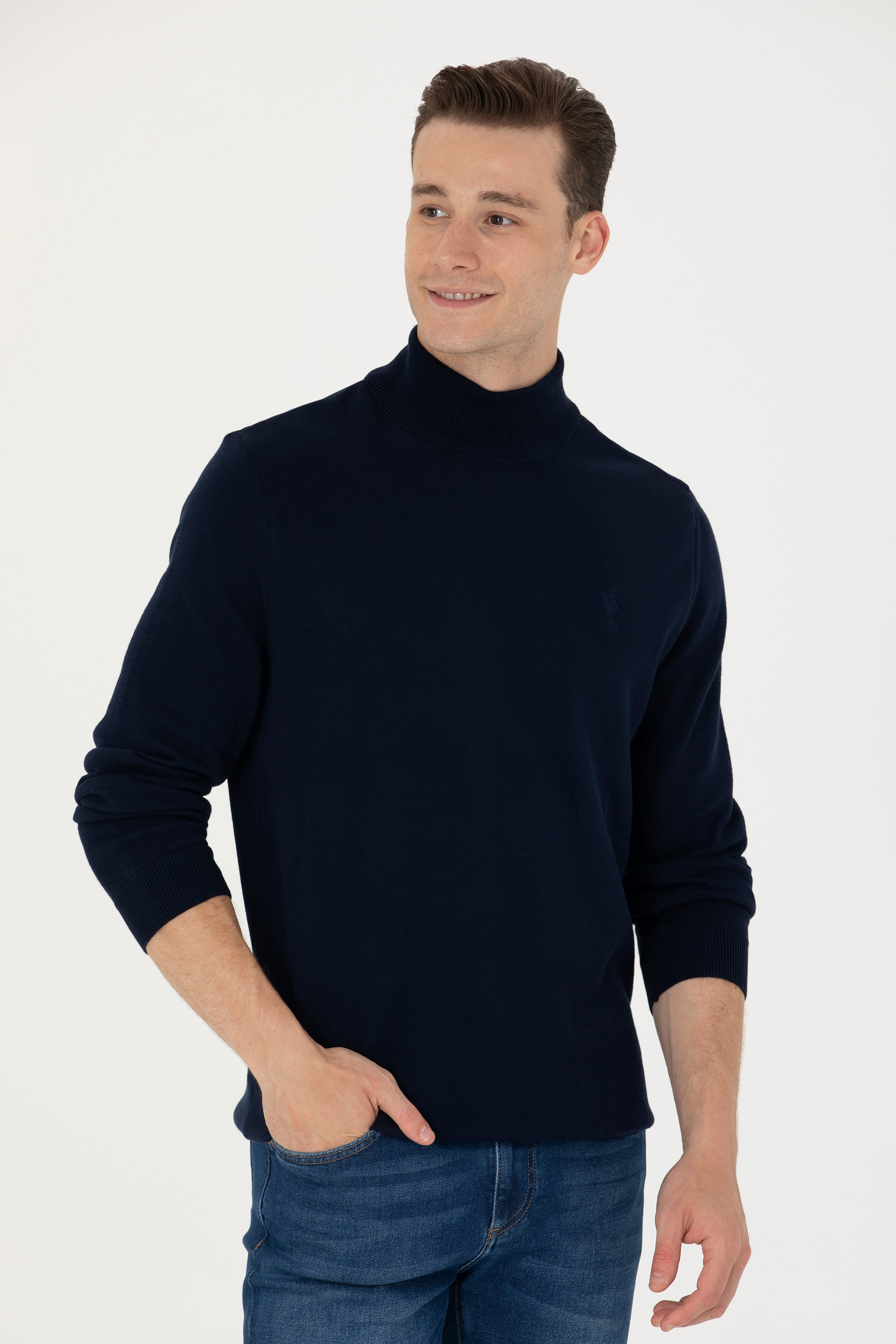 

Свитер мужской US Polo G081SZ0TK0YBS-SK23 синий 2XL, G081SZ0TK0YBS-SK23