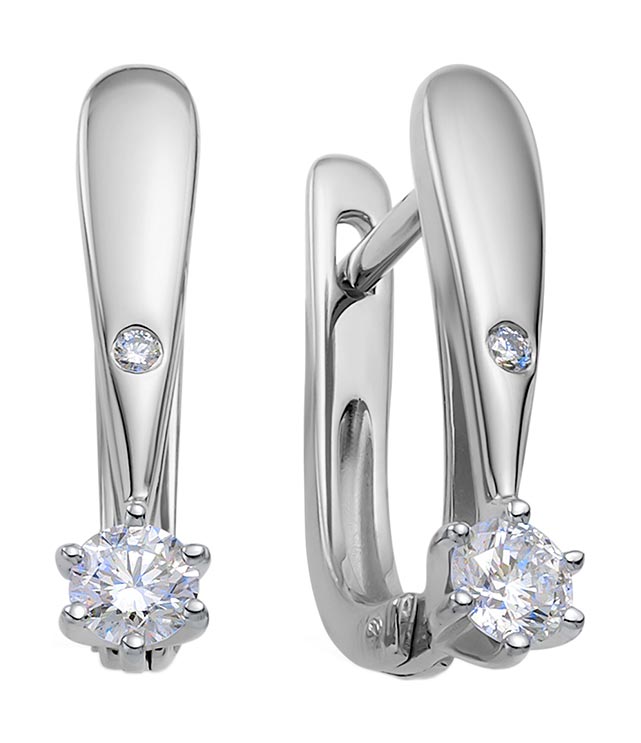 

Серьги из белого золота с бриллиантом Vesna jewelry 21116-251-00-00, 21116-251-00-00