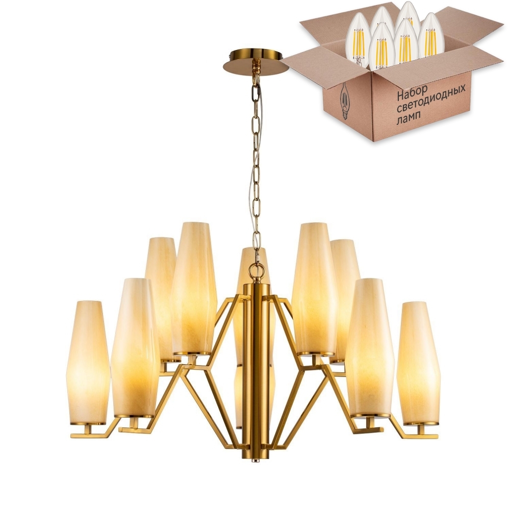 

Подвесная люстра с лампочками Favourite Figuris 2872-10P+Lamps E14 Свеча