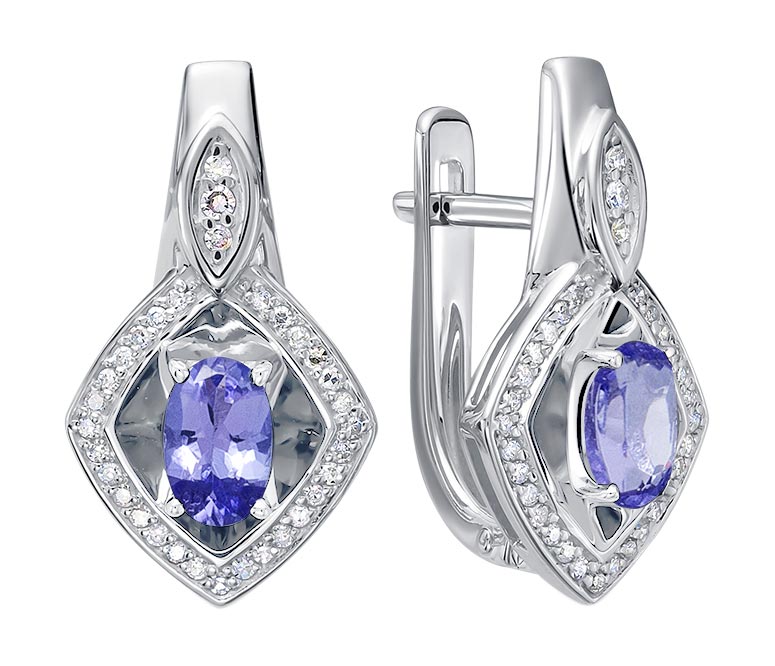 

Серьги из белого золота с танзанитом/бриллиантом Vesna jewelry 21348-251-141-00, 21348-251-141-00