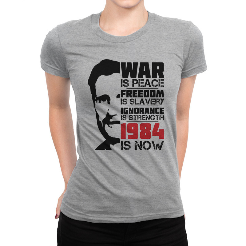 

Футболка женская DS Apparel Джордж Оруэлл - 1984 11 серая L, Серый, Джордж Оруэлл - 1984 11