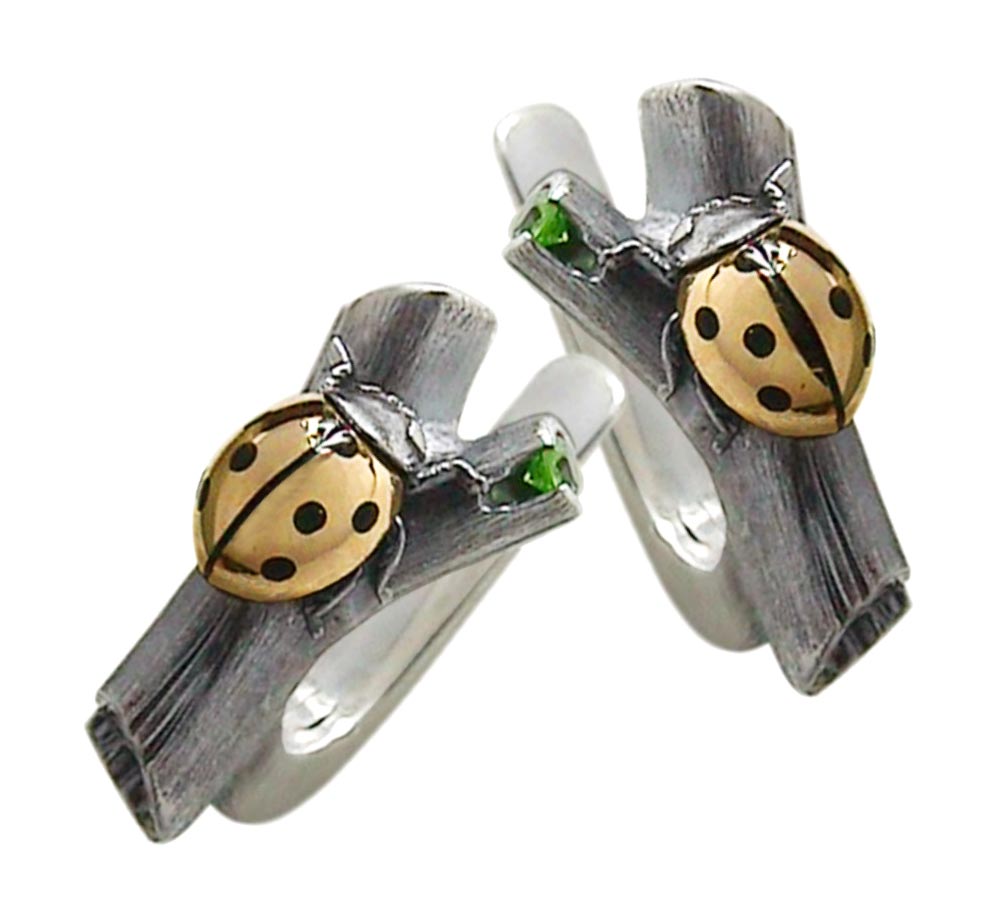 

Серьги из серебра с демантоидом Ивма 214706-i, 214706-i