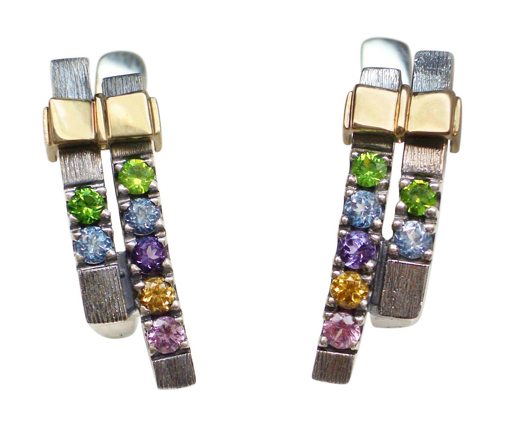 

Серьги из серебра с демантоидом/топазом Ивма 215299-i, 215299-i