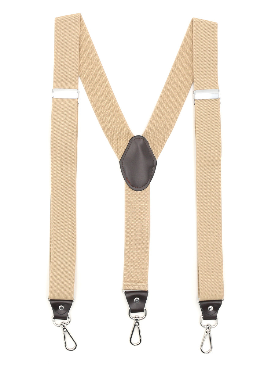 Подтяжки унисекс GENTLETEAM Suspenders-4 бежевые