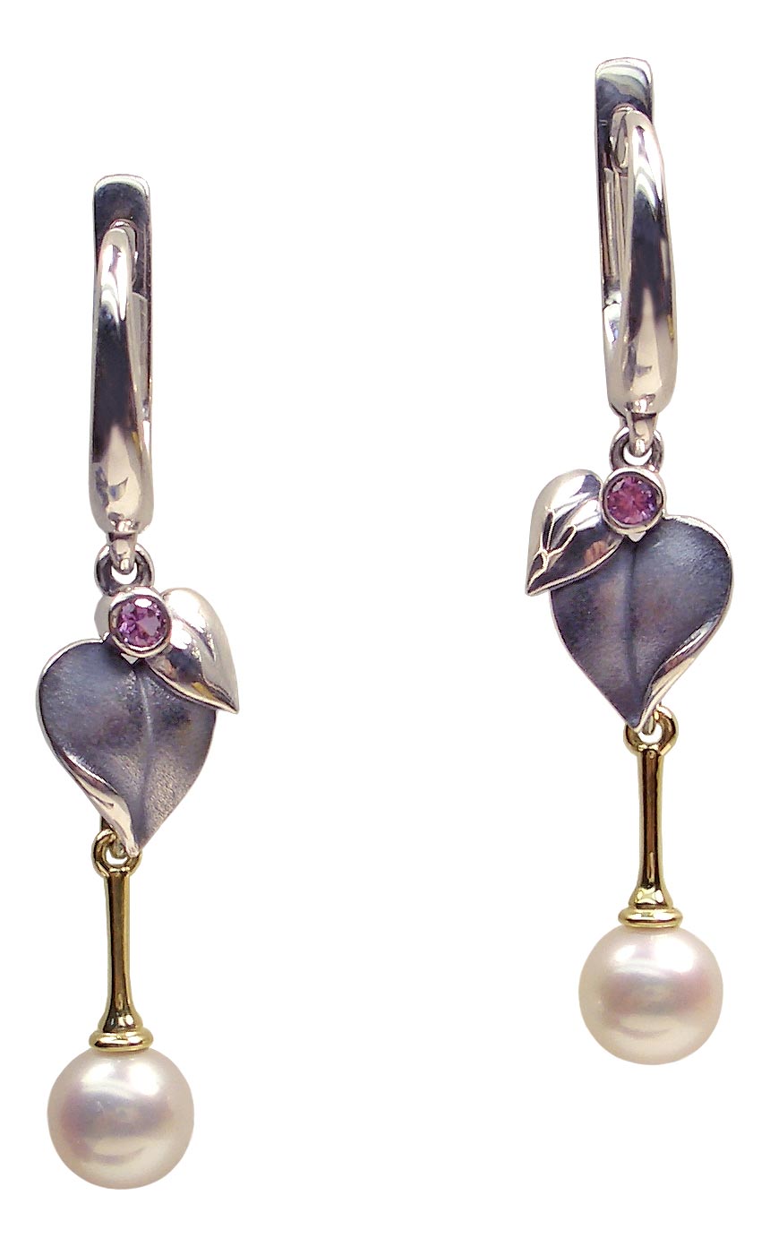 

Серьги из серебра с жемчугом/аметистом Ивма 217507-i, 217507-i