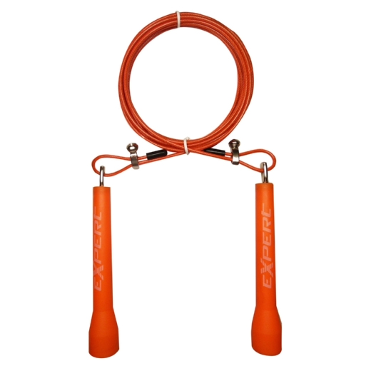 Скакалка скоростная EXPERT X-Rope 03B (Оранжевый, 85 гр, 300 см, нейлон,металл)